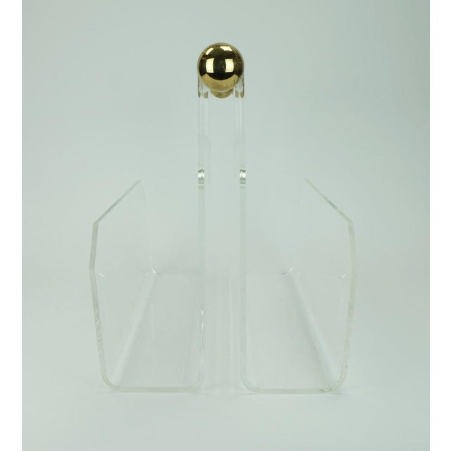 Space Age Transparent Acrylic Magazine Rack, 1980s For Sale - Image 4 of 12