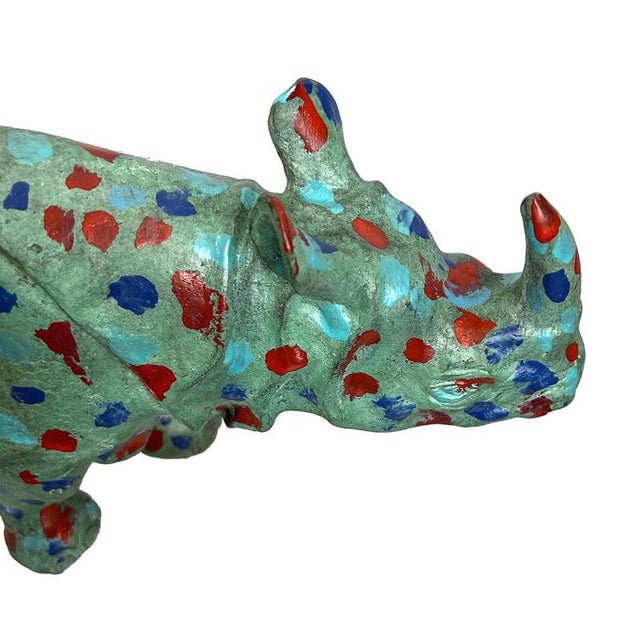 Not Yet Made - Made To Order Small Rhinoceros Sculpture, Bronze For Sale - Image 5 of 6