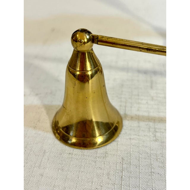 Mid 20th Century Vintage Polished Brass Twisted Candlestick Holders and Candle Sniffer - Set of 3 For Sale - Image 5 of 8
