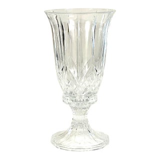 Cut Crystal Hurricane Candleholder-After Waterford, Crystal, Lismore Pattern For Sale