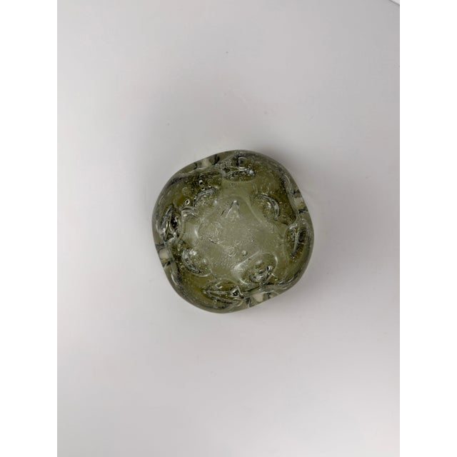 Glass Mid-Century Pulegoso Murano Glass Bowl by Galliano Ferro, 1960s For Sale - Image 7 of 11