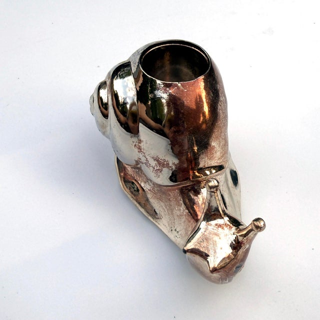 Snail Toothpick or Match Holder - Silvertone Metal For Sale In Buffalo - Image 6 of 9