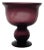 Mid-Century Hand-Blown Amethyst Art Glass Pedestal Compote Bowl 10" For Sale