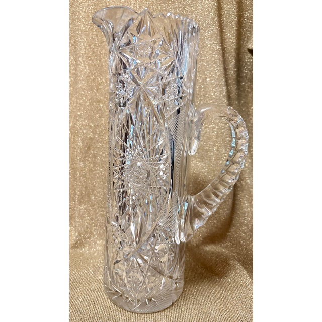 Vintage American Brilliant Cut Glass Martini Pitcher For Sale - Image 9 of 9