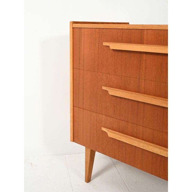 Wood Scandinavian Chest of Drawers in Teak and Oak, 1960s For Sale - Image 7 of 9