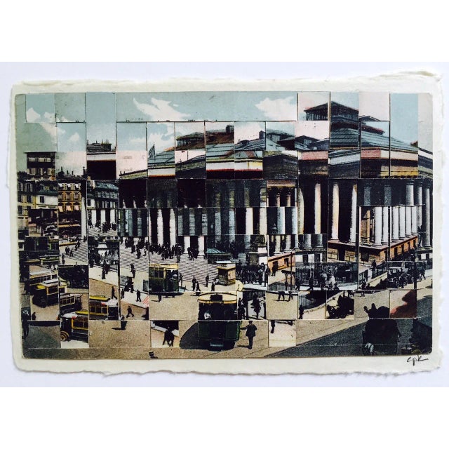 Paris - The Treasury One of a Kind, Hand Cut and Woven Vintage Photo-Postcards (early 1900's) Matted and Framed/Glass, new...