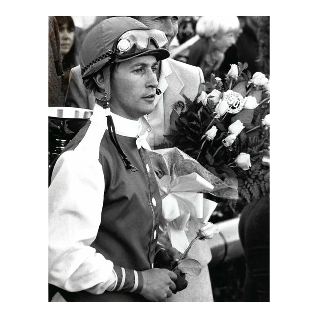 1984 Jockey Chris Loseth Seattle Horse Race Photograph For Sale