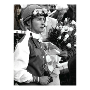 1984 Jockey Chris Loseth Seattle Horse Race Photograph