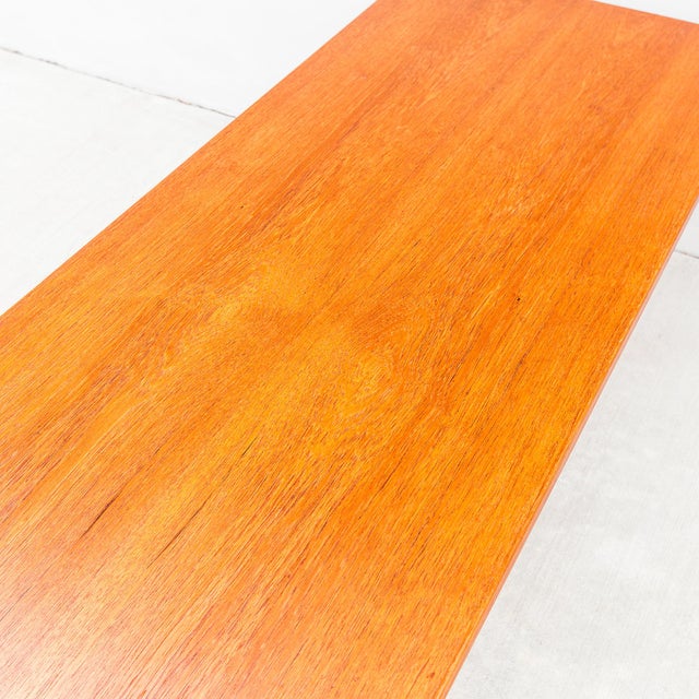 Studio Crafted Teak & Oak 1960s Danish Modern Bench or Coffee Table For Sale - Image 12 of 14