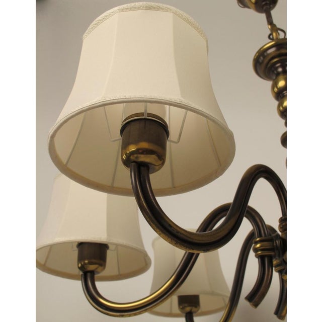 Metal Chandelier by Hugo Gorge, Austria, 1930s For Sale - Image 7 of 18