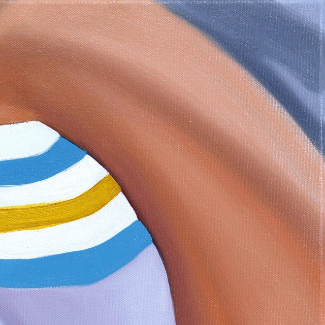 Textile Stripes and Swoosh - Original Figurative Roller Skate Oil Painting on Canvas by Darwin Estacio Martinez For Sale - Image 7 of 9