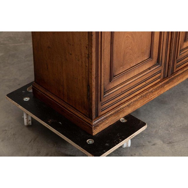 Large English Glazed Walnut Bookcase, 1870s For Sale - Image 16 of 18