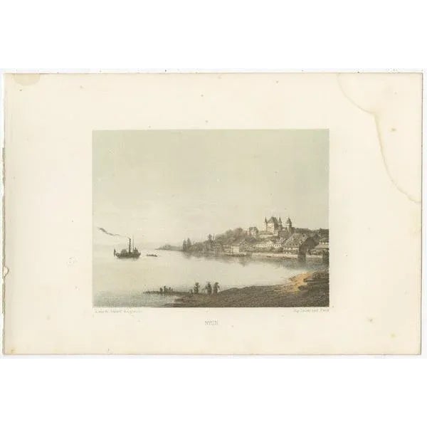Set of five views of Switzerland, Lakes. These prints originate from 'Souvenirs de la Suisse'. Published by S. Morel,...