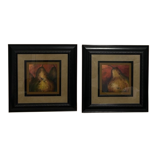 1990s "Pear I & II" by Artist Patricia Pinto - Set of 2 For Sale