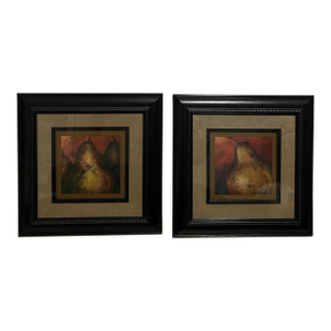 1990s "Pear I & II" by Artist Patricia Pinto - Set of 2
