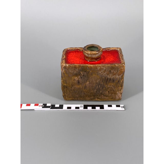 Fat Lava Glazed Studio Ceramic Vase by W. Goebel, West Germany, 1967 For Sale - Image 10 of 13