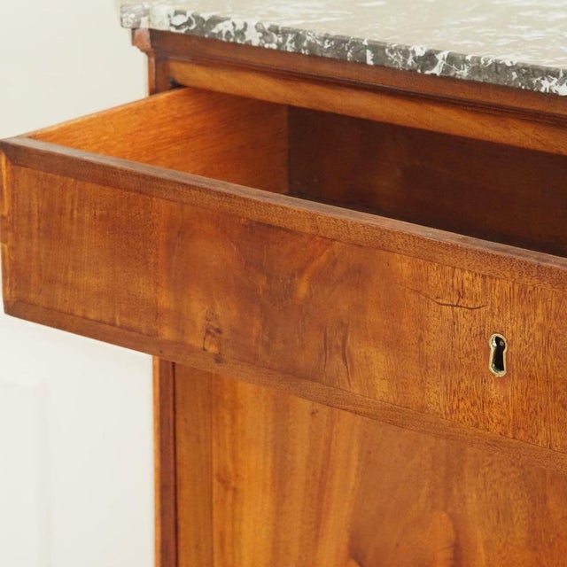 French Secretaire in Mahogany and Marble For Sale - Image 17 of 18