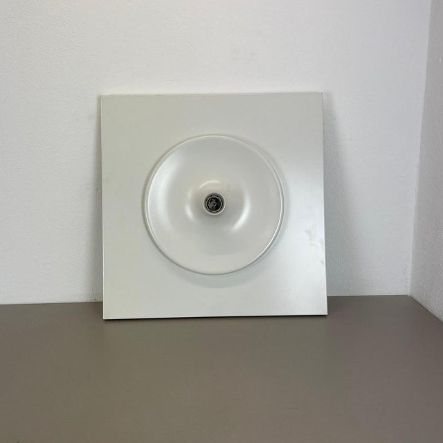 Article: Extra-large wall light sconce. Origin: Germany Age: 1980s : Original 1980s modernist German wall light made of...