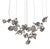 Dune 20 Cluster Chandelier with Silver Hand Polished Shades by Daniel Becker for Moss Objects For Sale