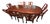 1960s Attributed Thomasville Traditional Style Mahogany Dining Table With Extension Leaves For Sale