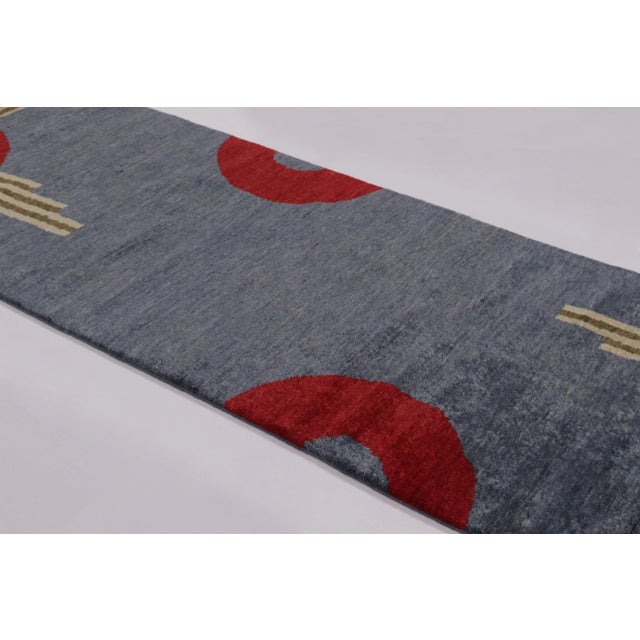 Hand-knotted in wool, this 3x9 runner rug by Rug & Kilim is a new addition to the French Art Deco rug collection—a...