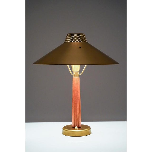 Gold Model 716 Table Lamp attributed to Hans Bergström for Ateljé Lyktan, Sweden, 1940s For Sale - Image 8 of 11