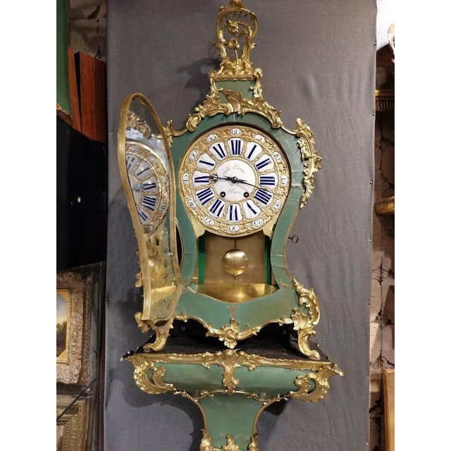 Metal 18th Century Clock by Gille L'aine / A Paris For Sale - Image 7 of 9