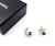 Contemporary Chanel Super Rare Gold Star Moon Black Crystal CC Small Piercing Earrings, 2 Pieces For Sale - Image 3 of 4