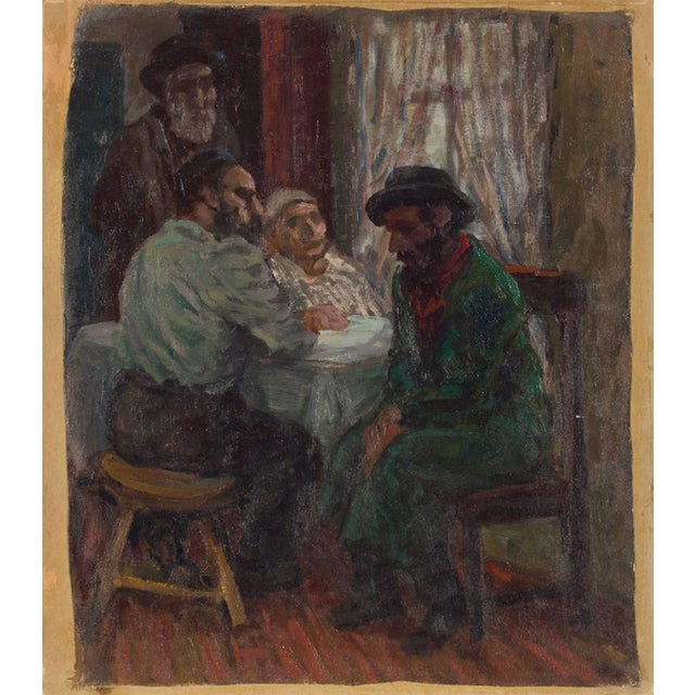 The Matchmaker (The Shadchan) A rare Judaic Wedding Marriage Broker Scene. This does not appear to be hand signed. Albert...