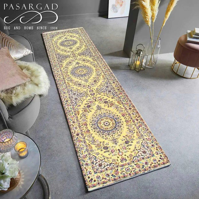 Textile Pasargad Hand Knotted Persian Nain Silk & Wool Runner For Sale - Image 7 of 7