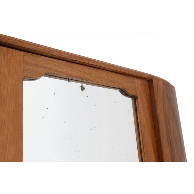1930s Small Art Deco Cabinet in Wood with Mirror, 1930 For Sale - Image 5 of 11