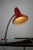 Adjustable Desk Lamp in Red Painted Metal and Chrome-Plated Spiral Arm from Tep, 1970s, in Very Good conditions. Designed...