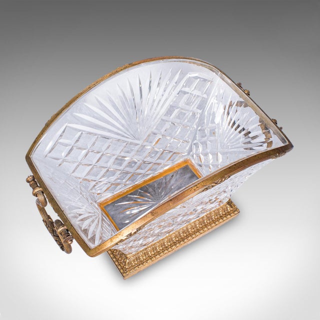 Antique Serving Dish, French, Cut Glass, Ormolu, Bowl, Empire Taste, Victorian For Sale - Image 6 of 11