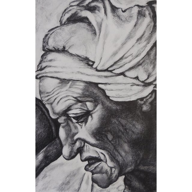 Vintage mid 20th century pencil on paper drawing of old master work. Unsigned. Unframed. Age toning.