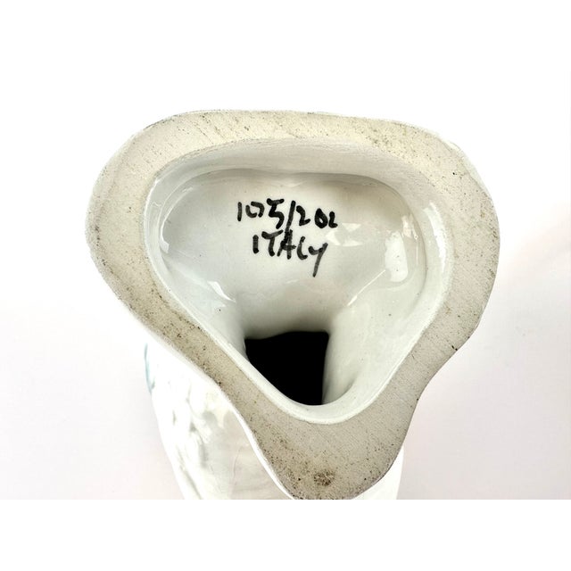 Blue Mid Century Italian Hand Painted Quails, a Pair For Sale - Image 8 of 9