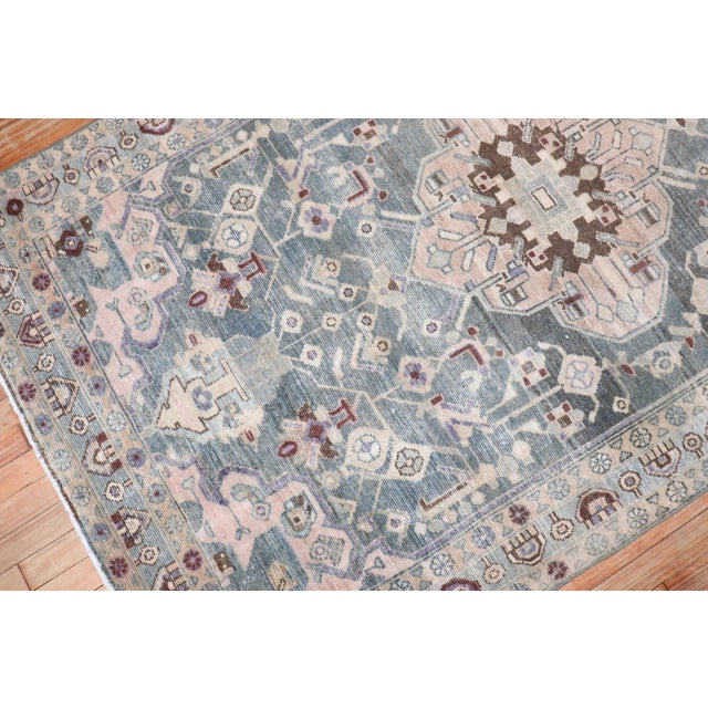 Vintage Green Persian Malayer Rug For Sale In New York - Image 6 of 7