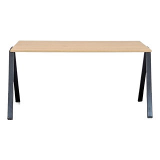 Bernhardt Yuno Modern Minimalist Wood Laminate and Metal Desk For Sale