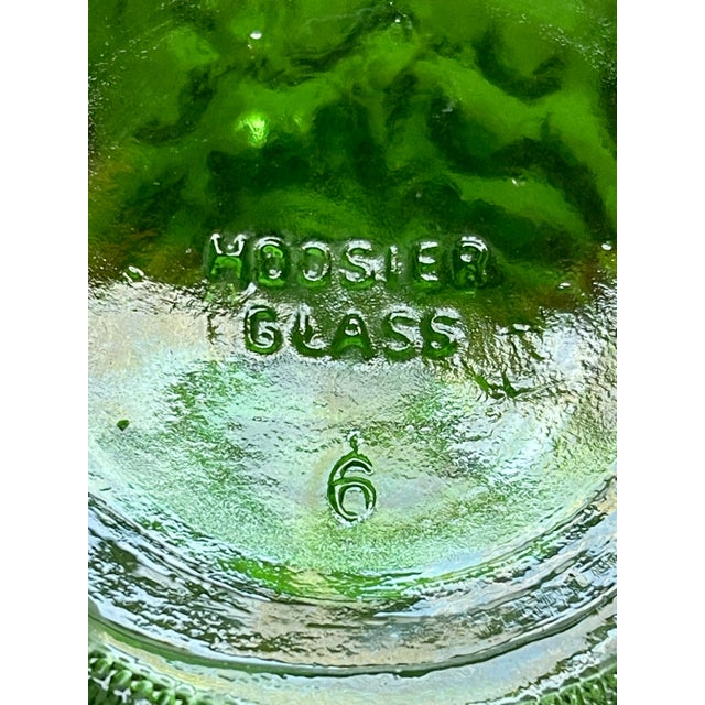 1960’s Textured Green Hoosier Glass Vase For Sale In Jacksonville, FL - Image 6 of 6