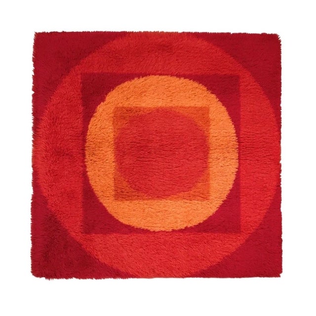 Tapestry attributed to Verner Panton for Vorwerk Rug, 1970s, in Very Good conditions. Designed 1970 to 1979 This piece is...