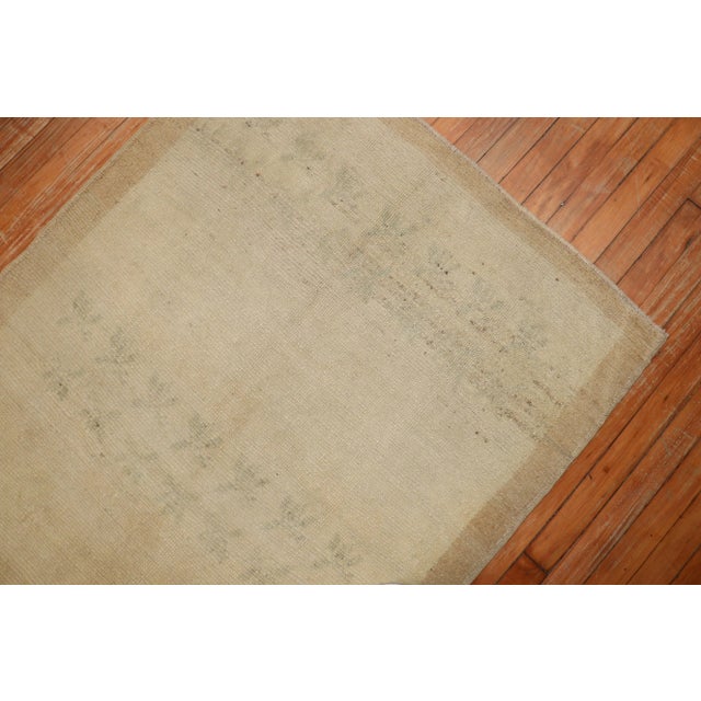 Beige Vintage Muted Beige Turkish Oushak Rug - 3'4" x 5'2" For Sale - Image 8 of 9