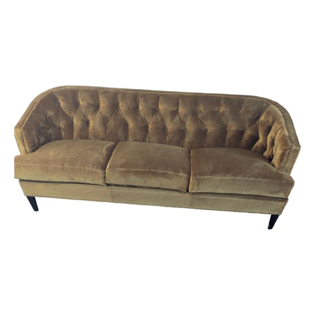 Mid-Century Massoud Tufted Back Sofa For Sale