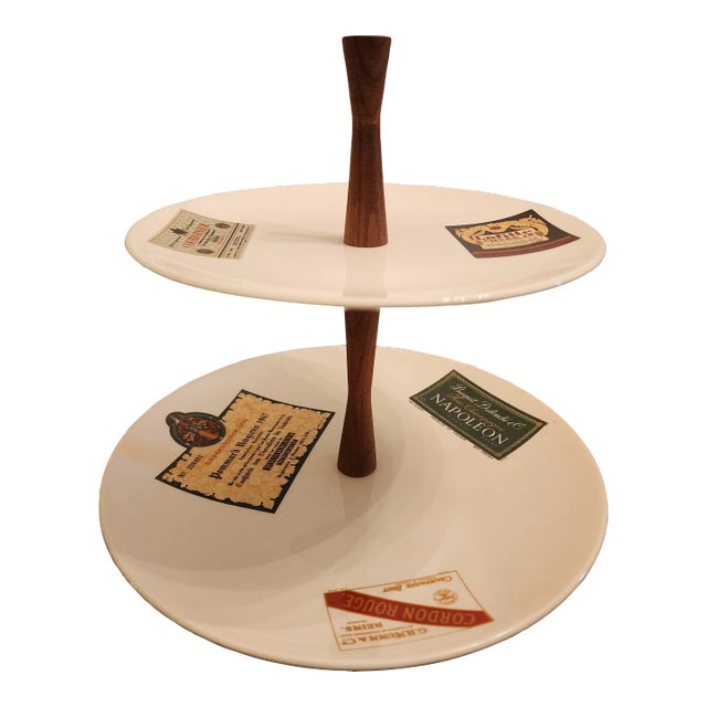 Mid-Century Modern Knowles Connoisseur 2-Tier Tid-Bit Server For Sale