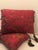 Italian Vintage Pair of Isabelle H.Hand Painted Cherry Silk, Accessary Pillows, For Sale - Image 3 of 9