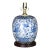 Mid 20th Century Blue & White Chinese Style Ginger Jar Porcelain Table Lamp For Sale