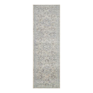 Amber Lewis x Loloi Zuma Pebble / Stone 2'-7" x 10'-0" Runner Rug For Sale