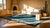Vibrant Blue Color With Gold Figurative Borders Antique Chinese Peking Rug For Sale - Image 9 of 10