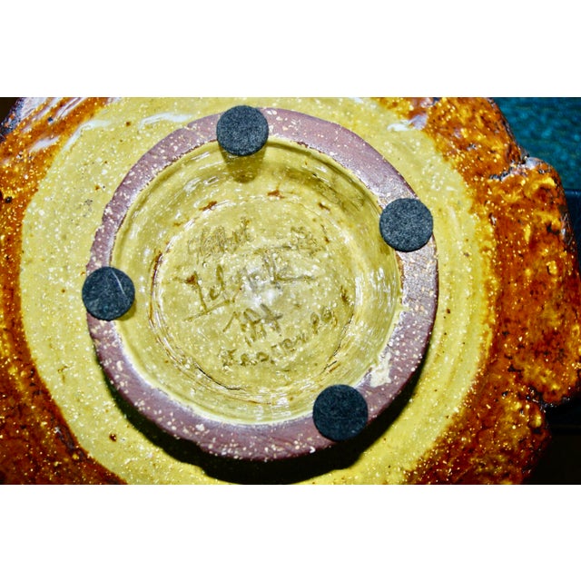 Ceramic Brutalist Trinket Tray in Glazed Stoneware by Michel Delmotte, Strasbourg, 1984 For Sale - Image 7 of 10
