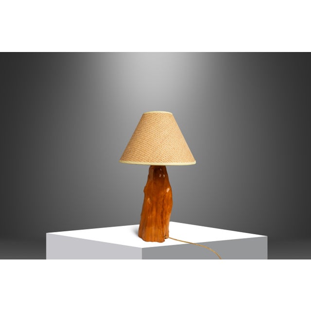 Mid-Century Modern Cypress Knee Table Lamp in Solid Florida Bald Cypress, Usa, C. 1960s For Sale In Orlando - Image 6 of 12