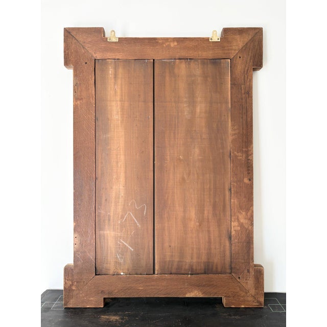 Architectural Oak Wall Mirror with Crossette Corners, France, 1920s For Sale - Image 9 of 11