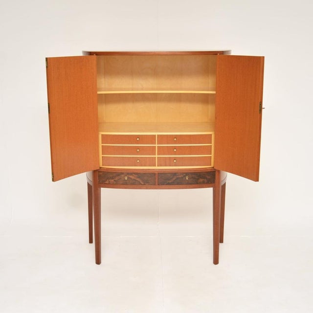 Mid-Century Modern Vintage Swedish Walnut Drinks Cabinet by Johan Byström, 1958 For Sale - Image 3 of 14